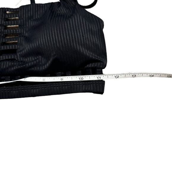 TiniBikini Black Two Piece Cut Outs Size XS NEW - Picture 4 of 5